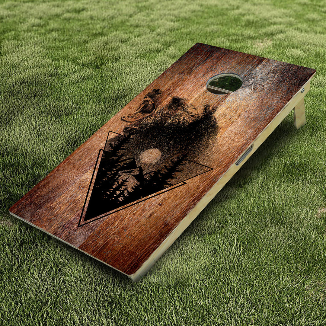 Bear 3 Cornhole Boards