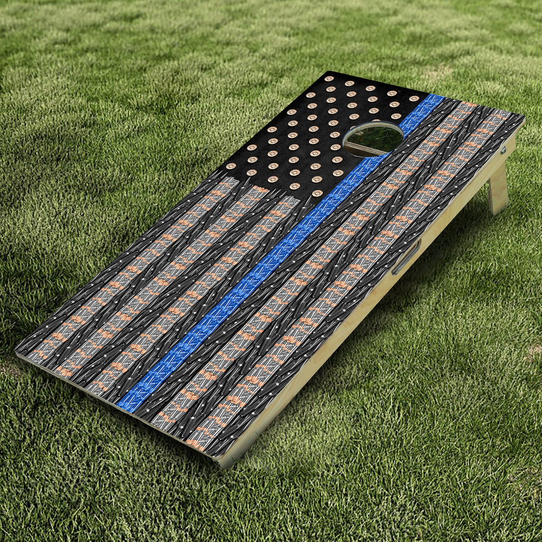 Blue Line Cornhole Boards