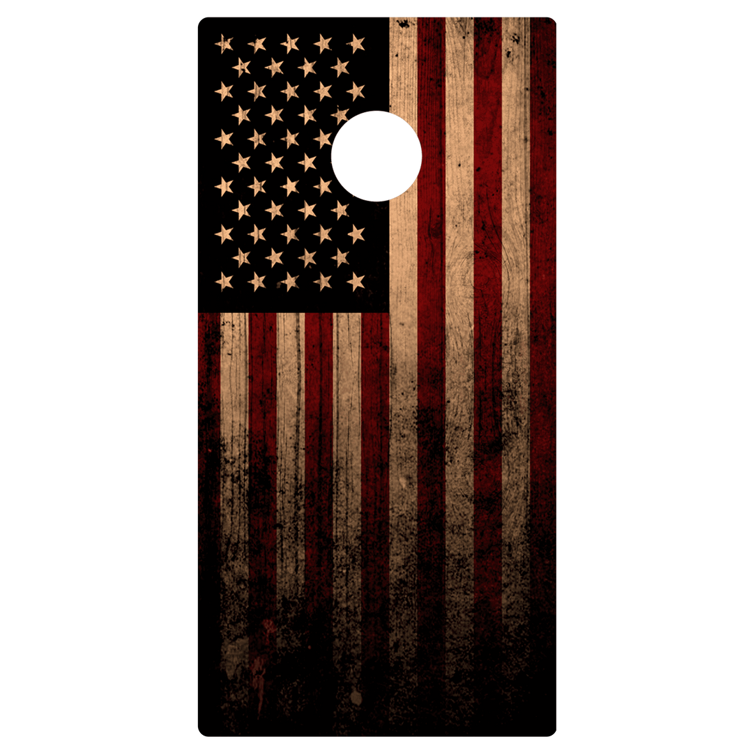 Vintage American Flag Cornhole Boards