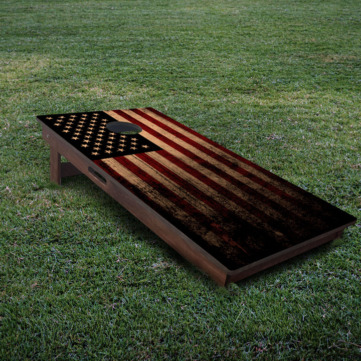 Vintage American Flag Cornhole Boards