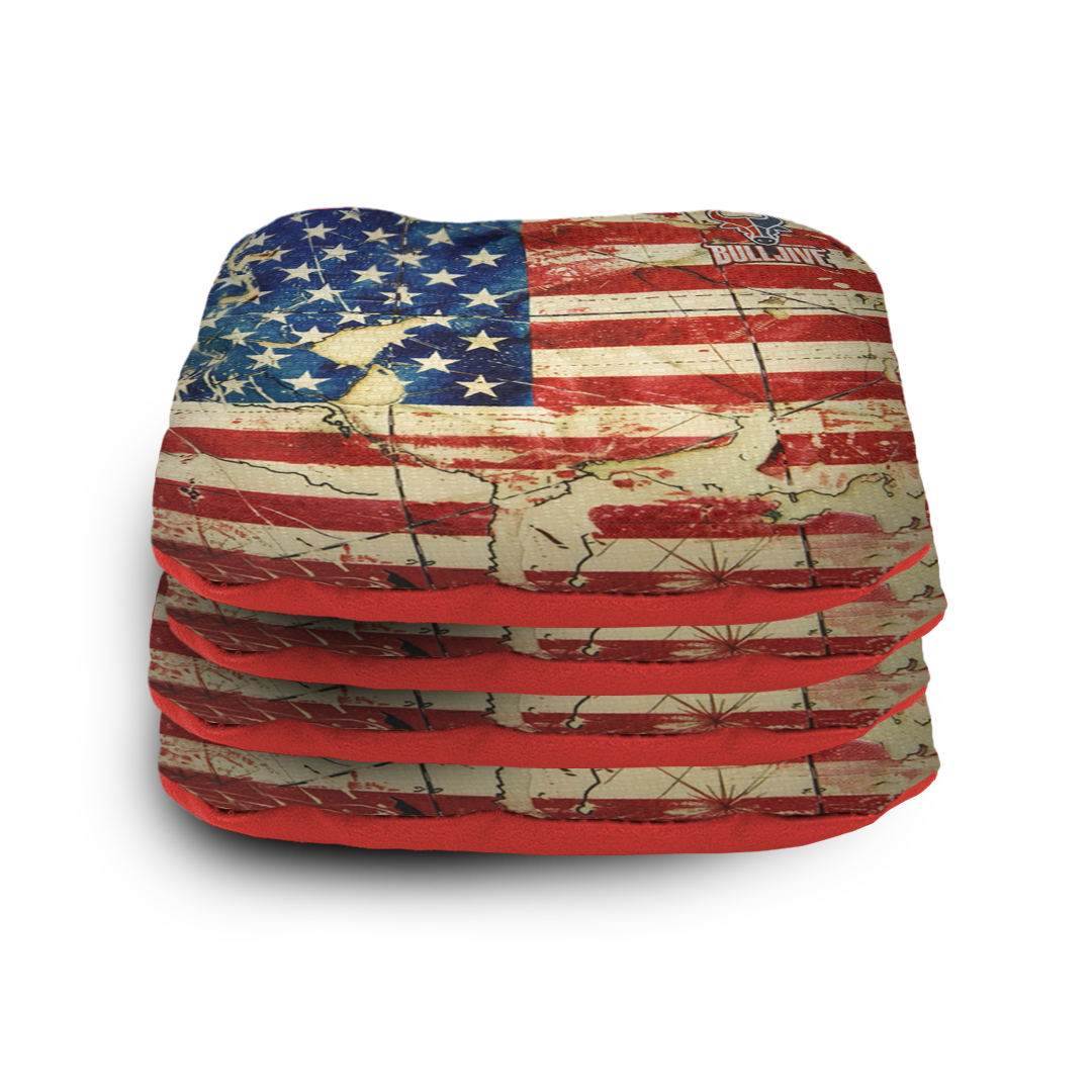 Cornhole Bags Vintage Flag