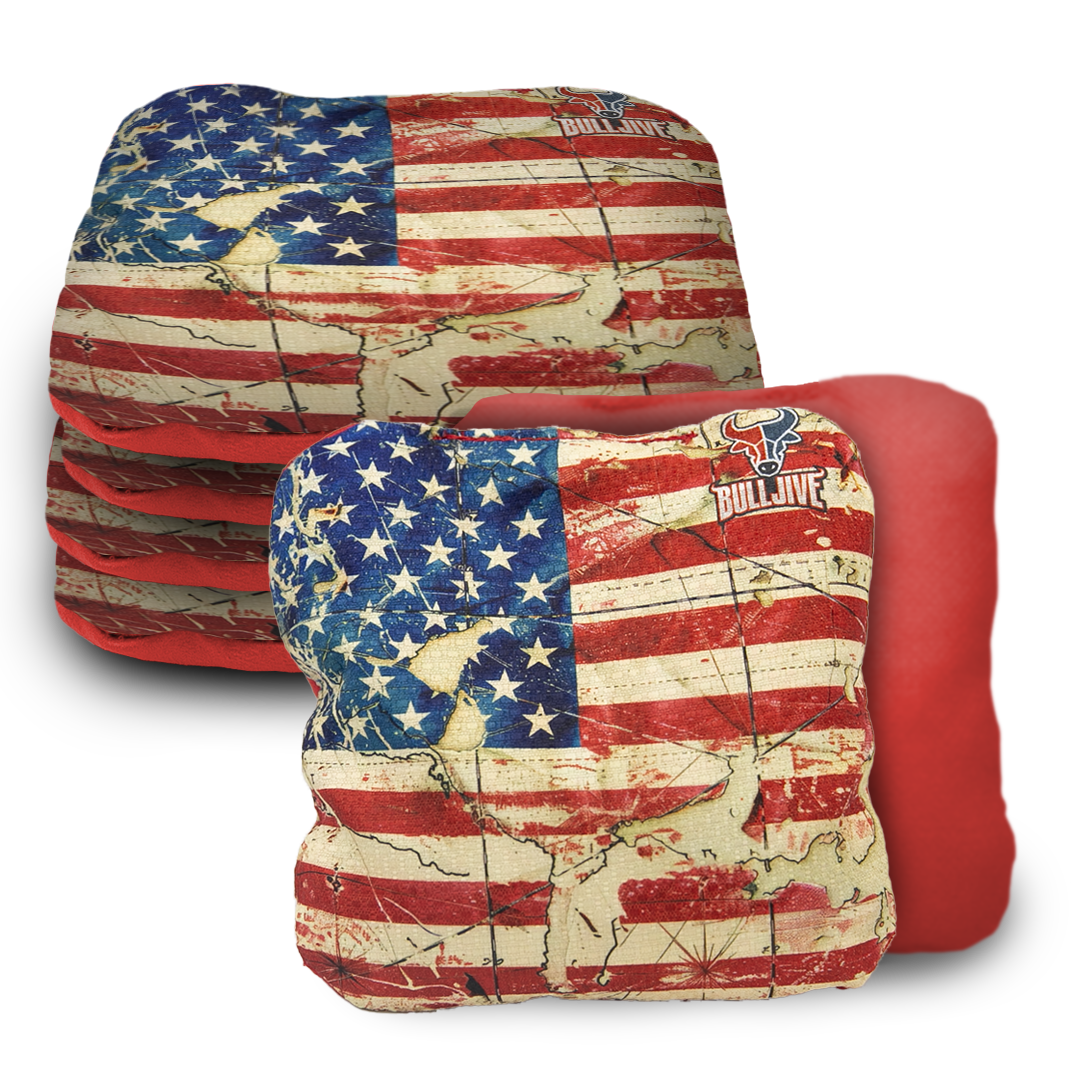 Cornhole Bags Vintage Flag