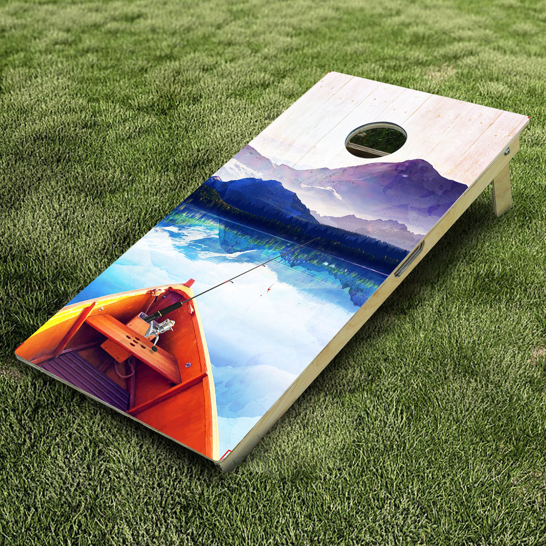 Fishing Painting Cornhole Boards