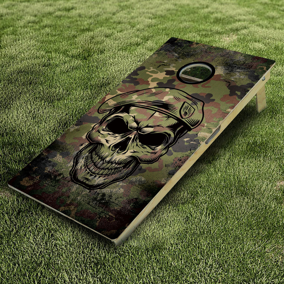 Military Skull Cornhole Boards