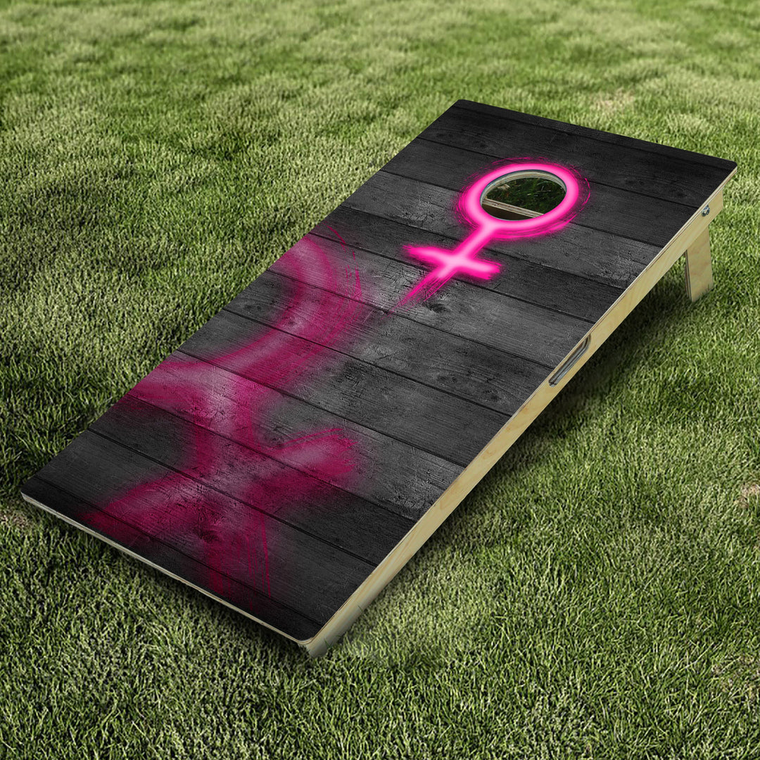 Her Sign Cornhole Boards