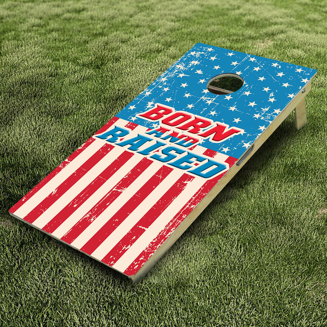 Born & Raised USA 2 Cornhole Boards