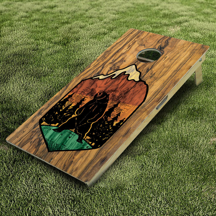 Grizzly Bear Cornhole Boards