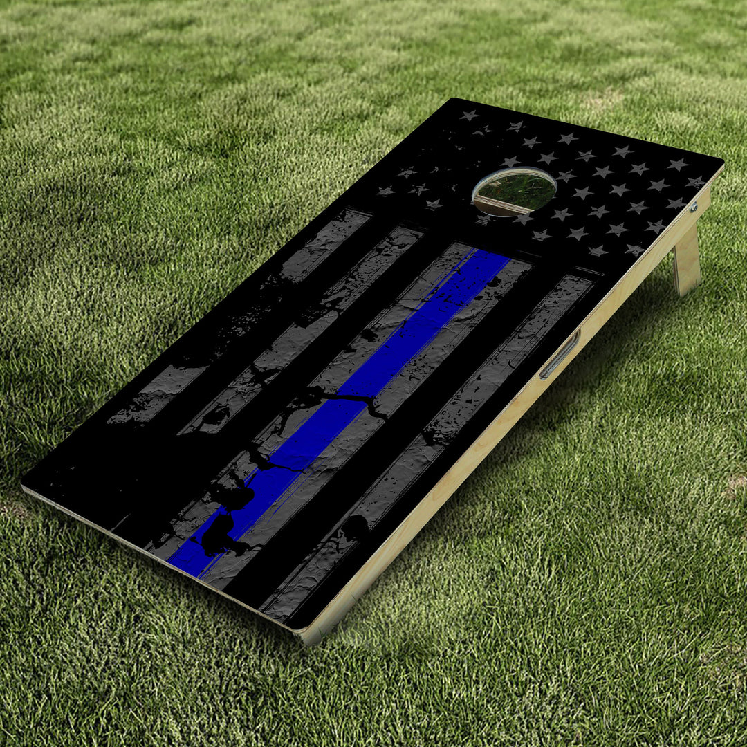 Blue Line 5 Cornhole Boards