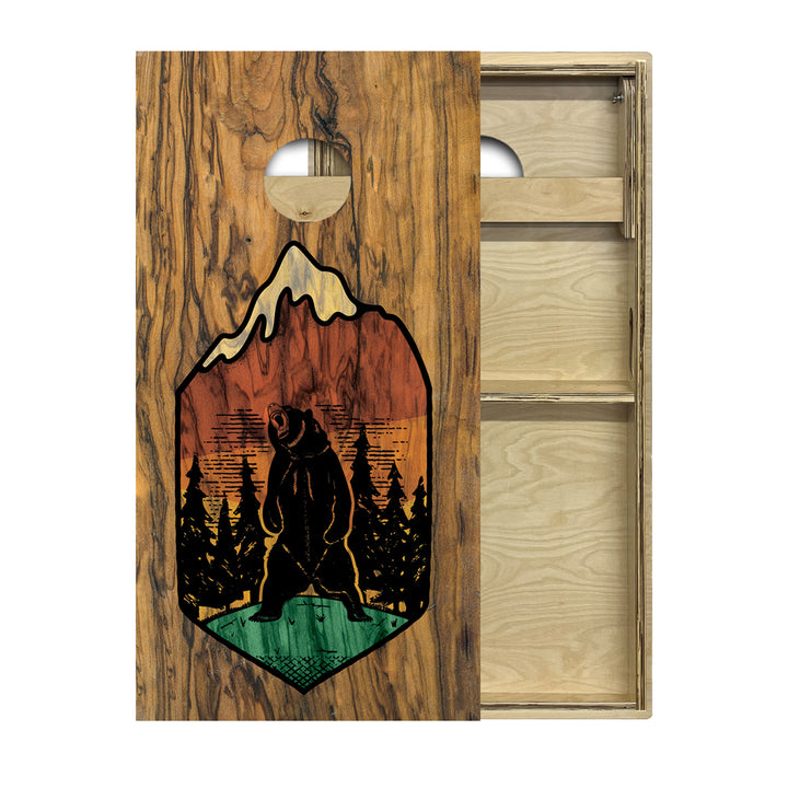 Grizzly Bear Cornhole Boards