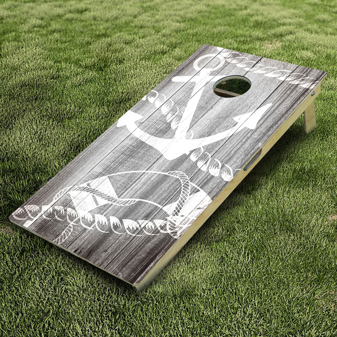 Silver Anchor Cornhole Boards