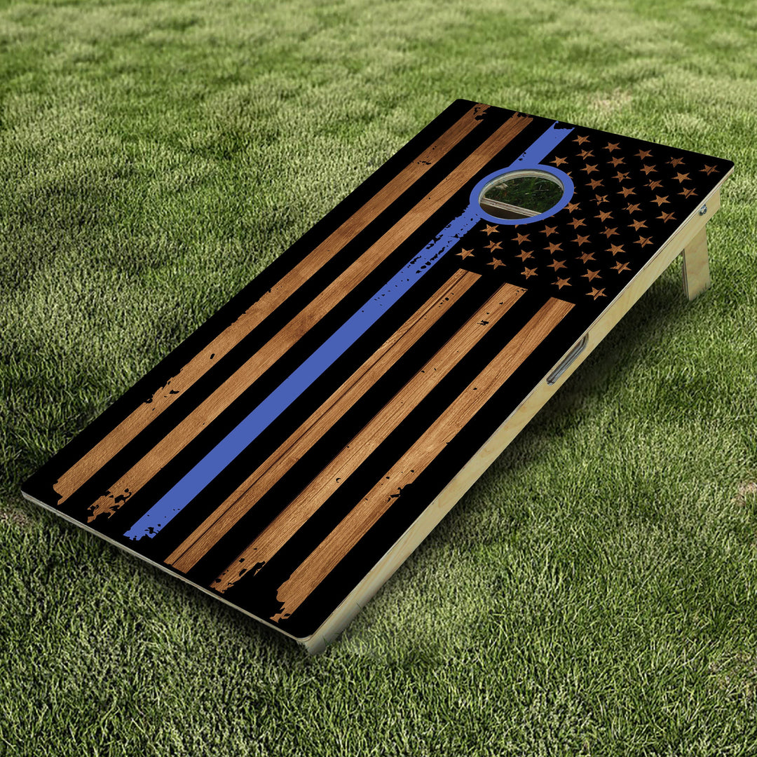 Blue Line 9 Cornhole Boards