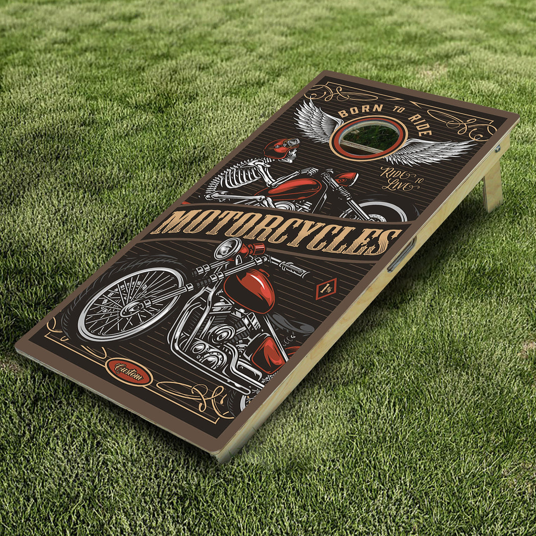 Biker Skull Cornhole Boards