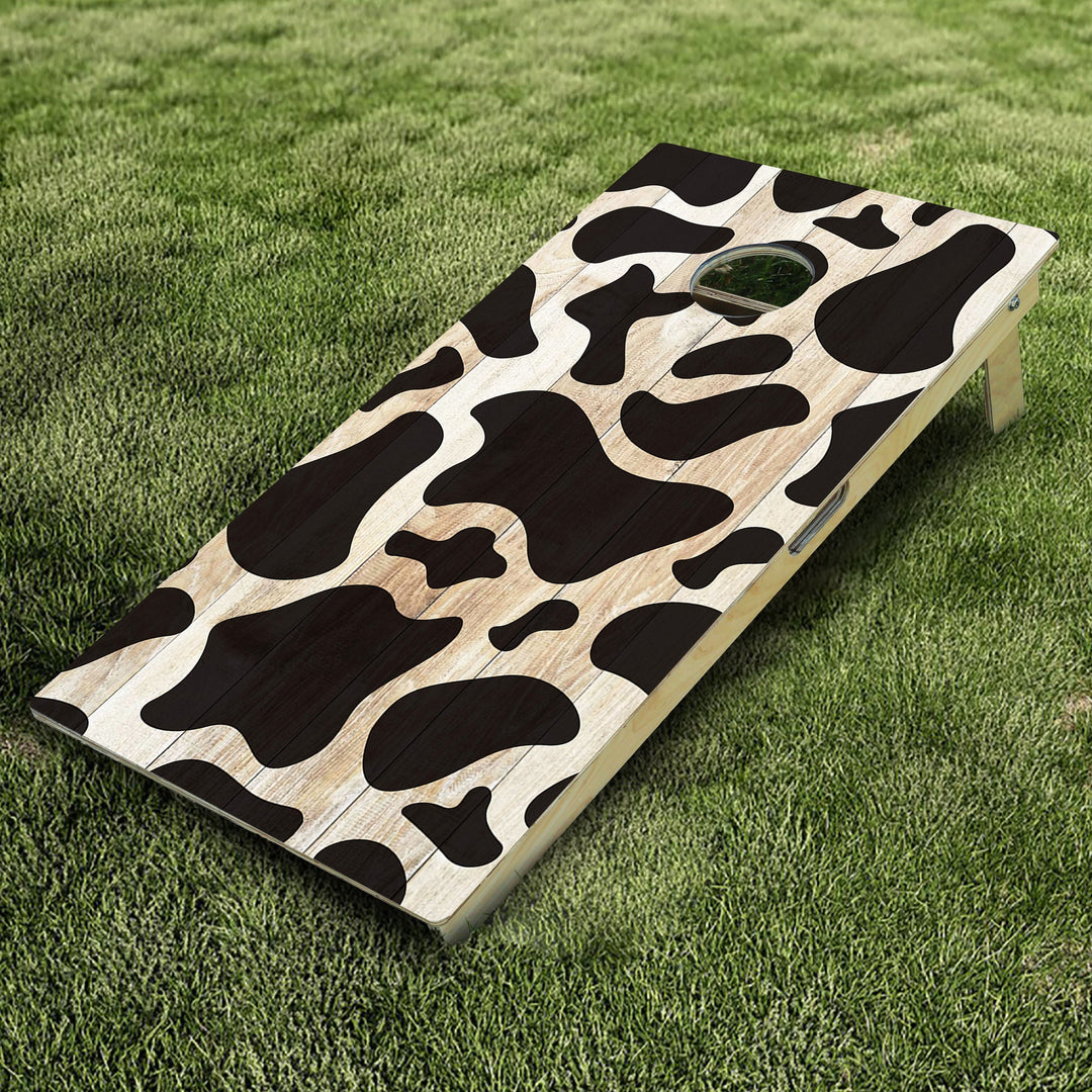 Cow Print Cornhole Boards
