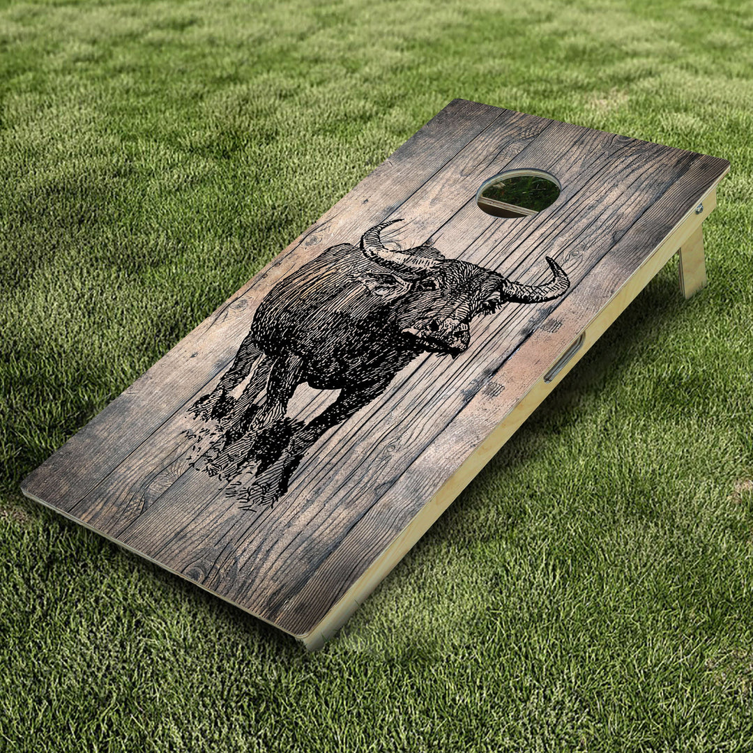 Bull Sketch 2 Cornhole Boards