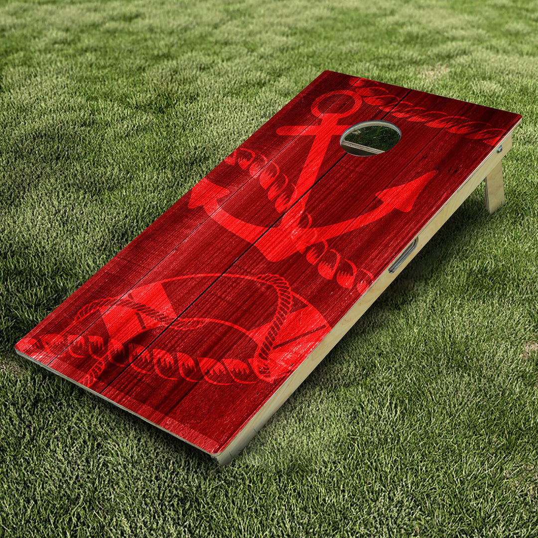 Red Anchor Cornhole Boards